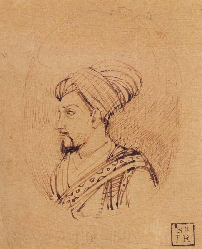 Rembrandt Harmensz Van Rijn A Medallion Portrait of Muhammad-Adil Shah of Bijapur Germany oil painting art
